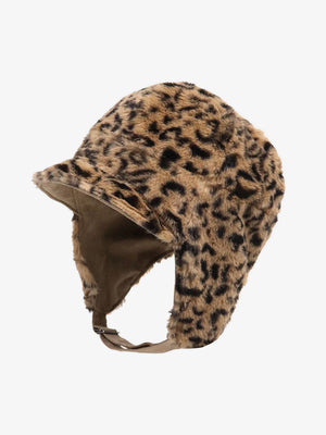 Retro Leopard Plush Earmuff Winter Hat - thumbnail 1