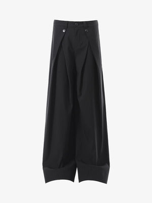 Retro Structured Asymmetric Baggy Pants - thumbnail 1