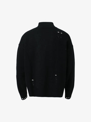 Heavy Cut Turtleneck Cardigan Zipper Sweater - thumbnail 11