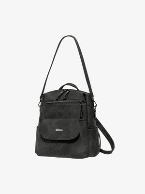 Suede Simple Dual-Use Large Capacity Backpack - thumbnail 9