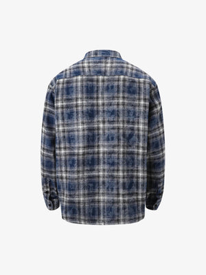 Yellow Plaid Letter Print Shirt - thumbnail 2