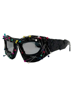 Hip Hop Punk Beaded Sunglasses - thumbnail 2