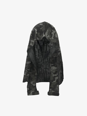 Dark Punk Camouflage Hooded Cape - thumbnail 1