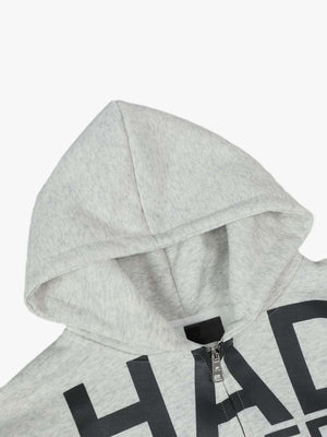 Cropped Graphic Zip Hoodie – Kapuze und Ausschnitt | XoKool