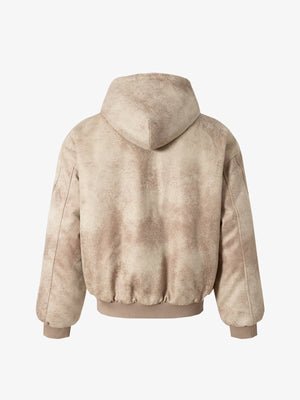 Vintage Velvet Hooded Sherpa-Lined Cotton Jacket - thumbnail 13