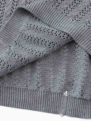 Streetwear Retro Hollow-Out Knit Sweater - thumbnail 8