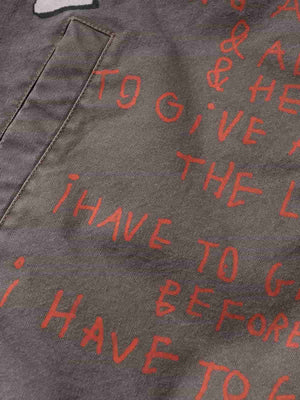 Street Graffiti Distressed High-Neck Padded Cotton Jacket - thumbnail 21