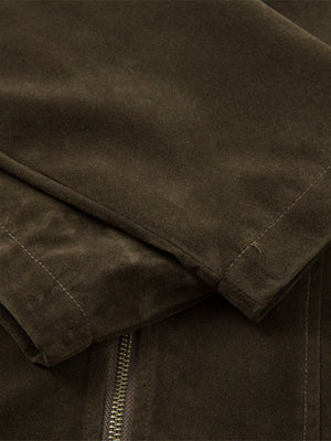 Suede Lapel Deconstructed Patchwork Jacket - thumbnail 17
