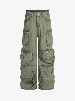 Street Functional Multi-Pocket Workwear Casual Pants - thumbnail 1
