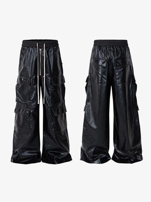 Coated cargo pants – Front and back flat views | XoKool