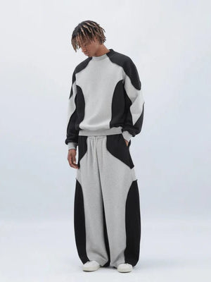 Conjunto deportivo color block – en modelo, frente en ángulo | XoKool