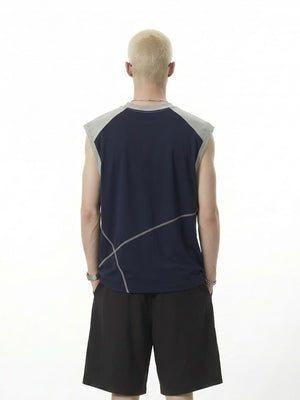 Camiseta sin mangas color block – vista de detalle | XoKool