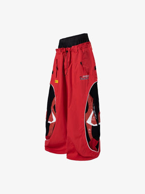 Pantalones paracaidista – rojo, frontal en ángulo | XoKool