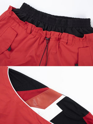 Pantalones paracaidista – detalle de la cintura roja y el panel lateral | XoKool