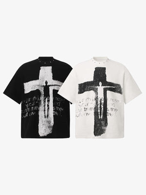 Cross T Shirt – Black and White, both colors | XoKool