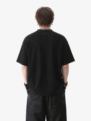 Cross T Shirt – Black, on model back | XoKool
