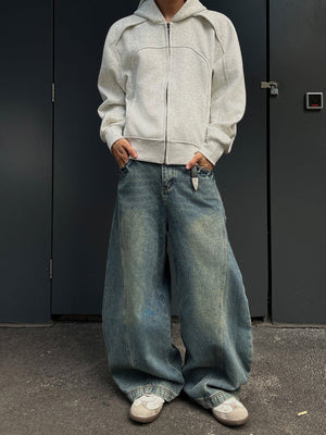 Jeans curvos – en modelo, vista frontal | XoKool