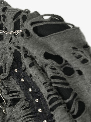 Punk Gothic Lace-Up Bow Earflap Trapper Hat - thumbnail 10