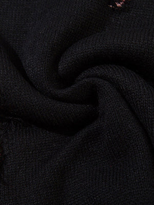 Niche Raw Edge Fringed Knit Sweater - thumbnail 8