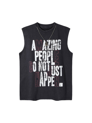 Graphic Lettering Chain Vest - thumbnail 2