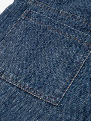 Dark Wash Cargo Jeans – Back pocket close-up | XoKool