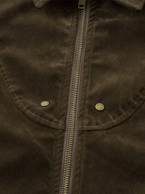 Suede Lapel Deconstructed Patchwork Jacket - thumbnail 15