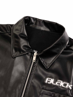 Gangster Rap Lettering Embroidered Leather Set - thumbnail 10