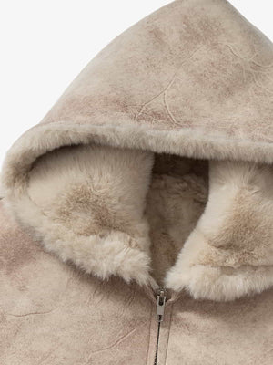 Vintage Velvet Hooded Sherpa-Lined Cotton Jacket - thumbnail 15