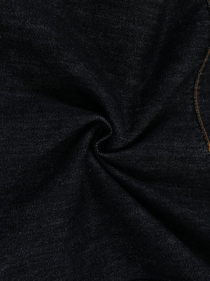 Dark indigo barrel jeans – fabric close-up | XoKool