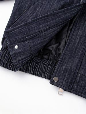 Indigo denim jacket – hem and lining close-up | XoKool