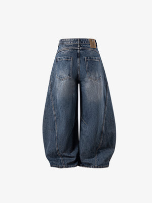 Dark Wash Horseshoe Jeans – back flat lay | XoKool