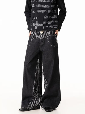 Zebra Print Jeans – on model front | XoKool