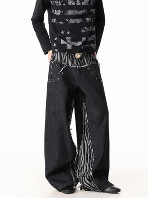 Zebra Print Jeans – on model front | XoKool