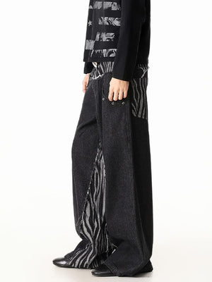 Zebra Print Jeans – on model side | XoKool