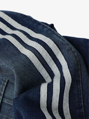 Retro Badge Embroidered Cropped Denim Jacket - thumbnail 5