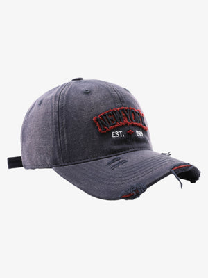 Vintage Washed Distressed Letter Embroidery Baseball Cap - thumbnail 9