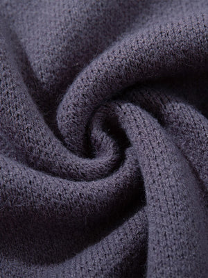 Hip-Hop Dark Skull Frayed-Edge Knit Sweater - thumbnail 21