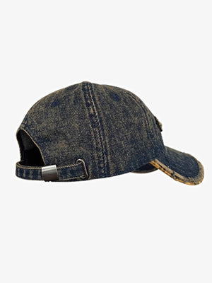 Street Washed Distressed Letter Embroidered Baseball Cap - thumbnail 8