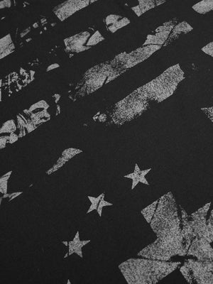 Flag long sleeve tee – flag print close-up | XoKool
