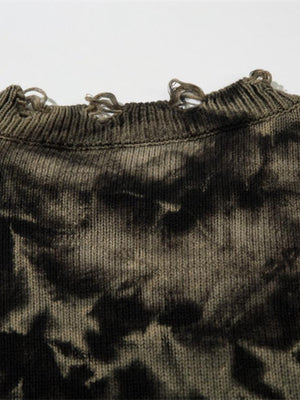 Tie dye sweater – neckline and tie-dye close-up | XoKool