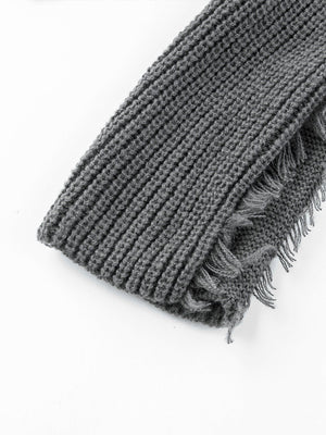 Strickjacke aus Grobstrick mit offener Front – Nahaufnahme Ärmelbündchen | XoKool