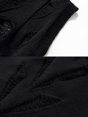 Cutout knit top – knit and distress close-up | XoKool