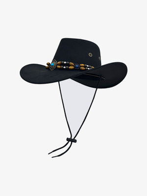 Western cowboy hat – Black Beaded, front view | XoKool