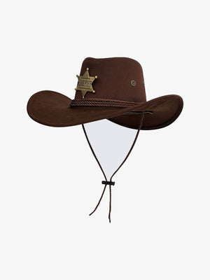 Western cowboy hat – Brown Sheriff Star, front view | XoKool
