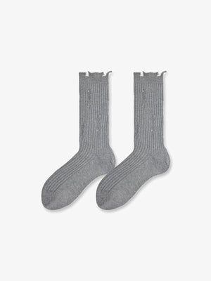 Calcetines slouch – Gris claro, vista plana | XoKool