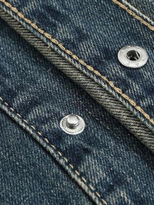 Denim Shirt – snap button close-up | XoKool