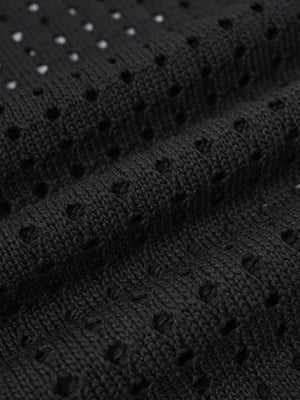 Strickweste mit Stern – offene Strickstruktur Nahaufnahme | XoKool
