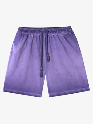 Garment Dyed Sweat Shorts in Four Colors – Purple, front view | XoKool