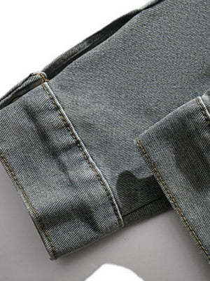 Distressed denim jacket – cuff close-up | XoKool
