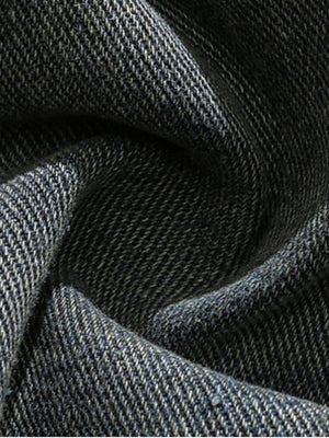 Distressed denim jacket – denim fabric close-up | XoKool